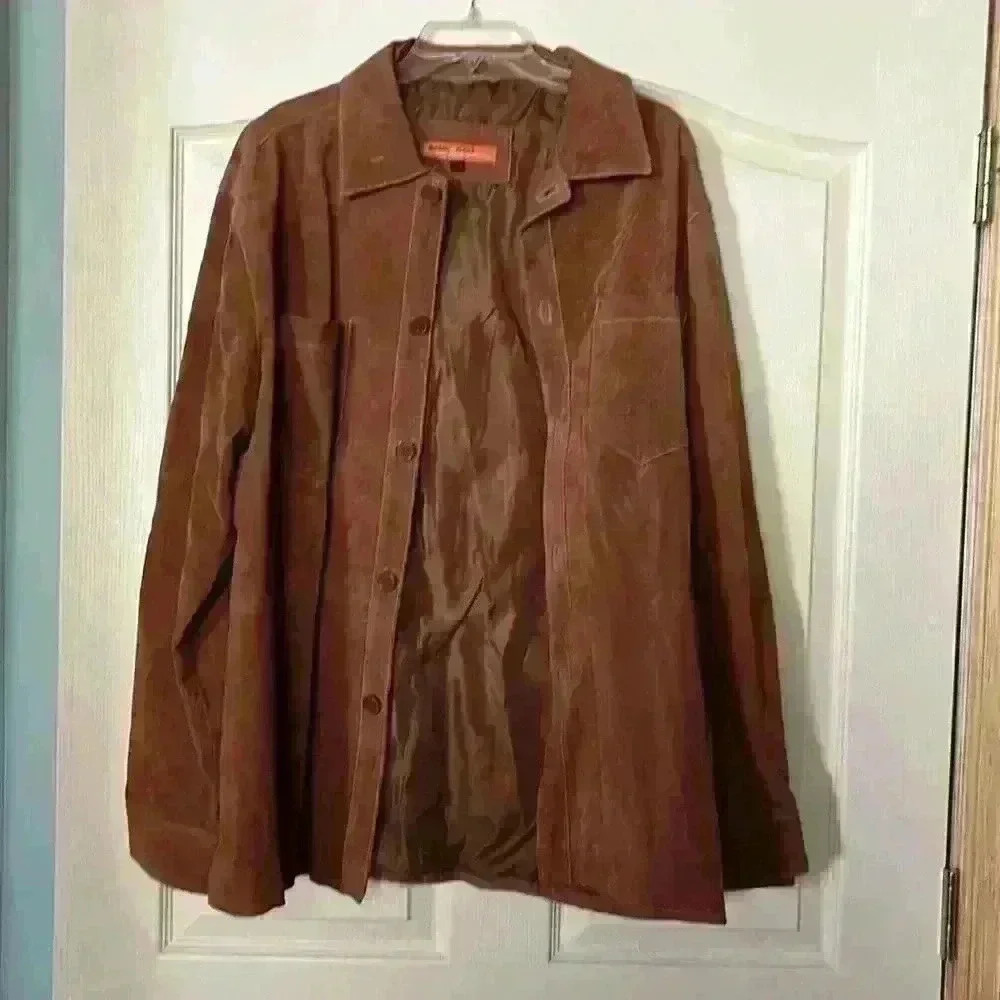 Sette Ponti Men’d XL brown/burnt orange‎ heavyweight shirt jacket